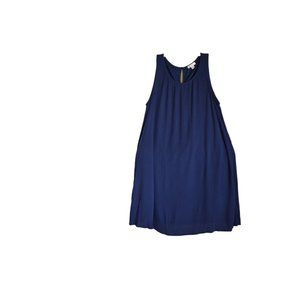 Women's Lila Rose Navy Blue Sleeveless Swing Dress L